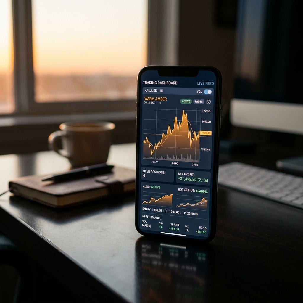 erisavino AI crypto trading platform dashboard on mobile